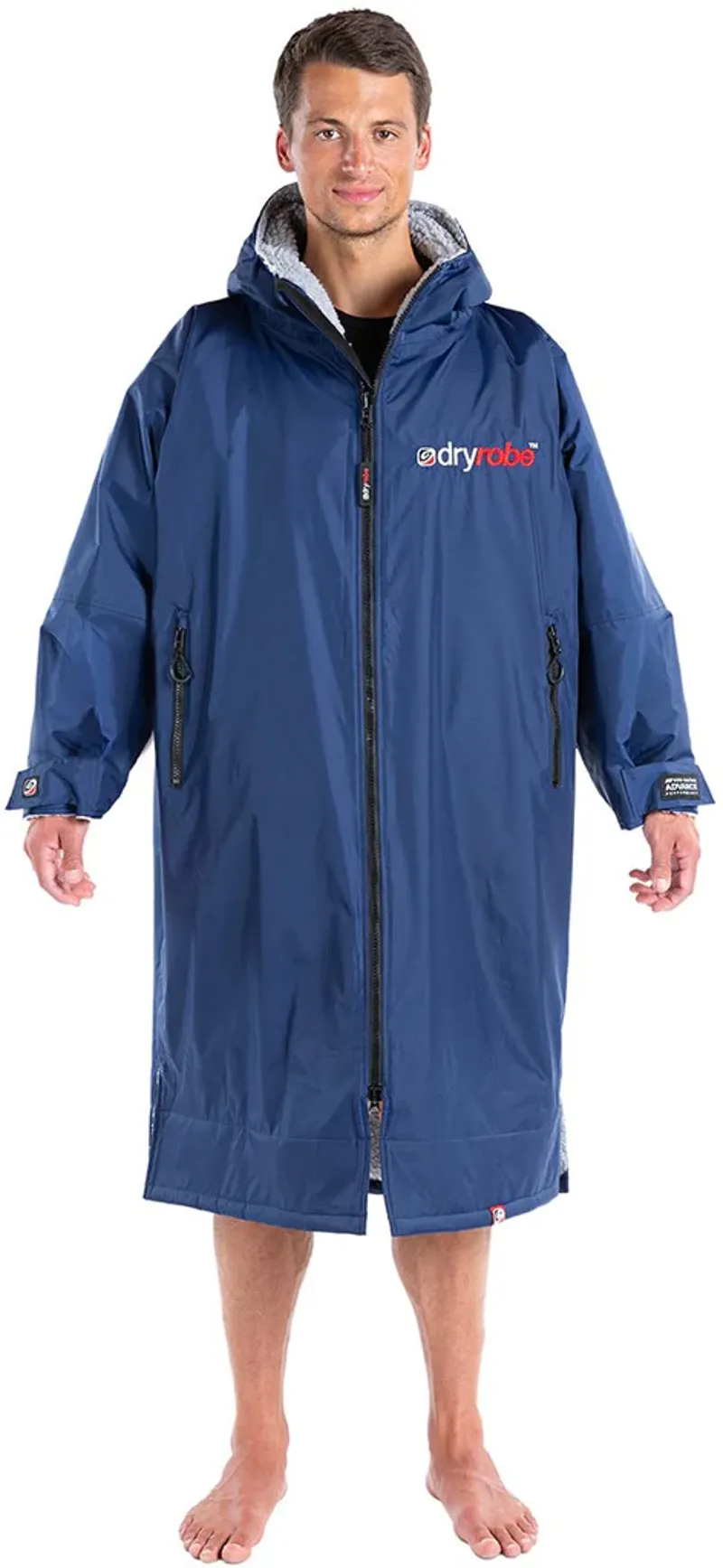 Dryrobe Adult Advance Long Sleeve Change Robe V3 S Navy Blue/Grey-2